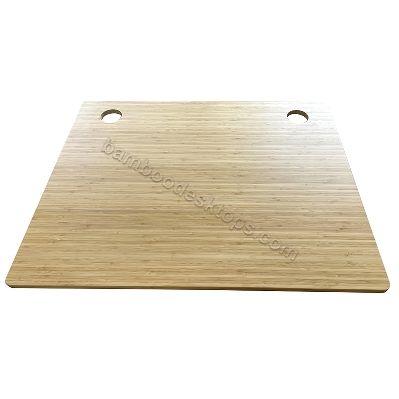 100% natural bamboo ergo desk tabletops with rectangle shapes